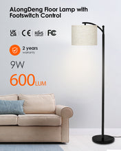 Load image into Gallery viewer, ALongdeng Floor Lamp for Living Room,62&#39;&#39; Tall Floor Lamps with Lampshade, Modern Standing Lamp with Foot Switch, Farmhouse Style Lamp for Office Sofa Reading Bedroom Minimalist for Home Decor
